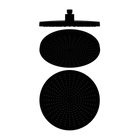 Opal 250mm Shower Head Matte Black