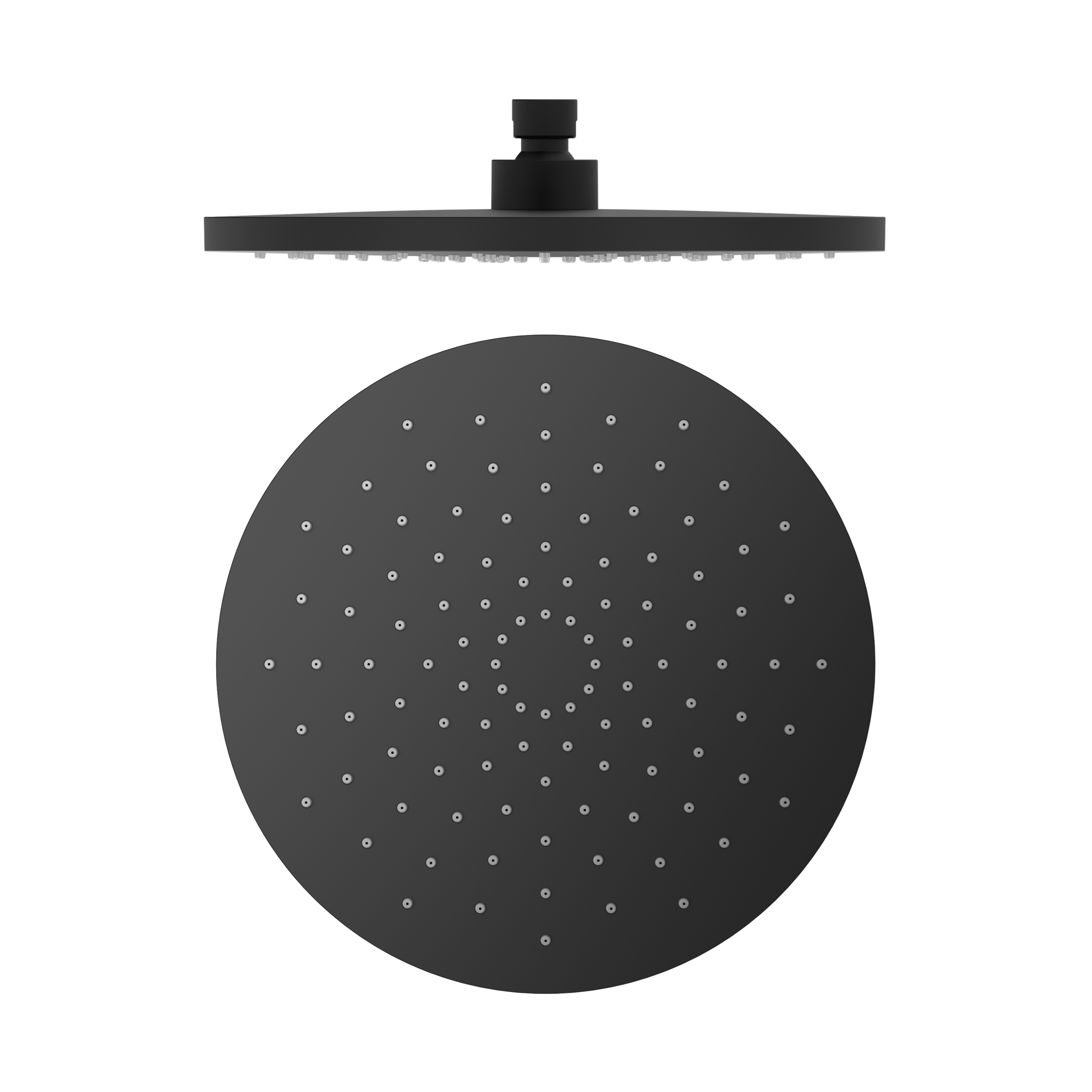 250mm ABS Round Shower Head Matte Black