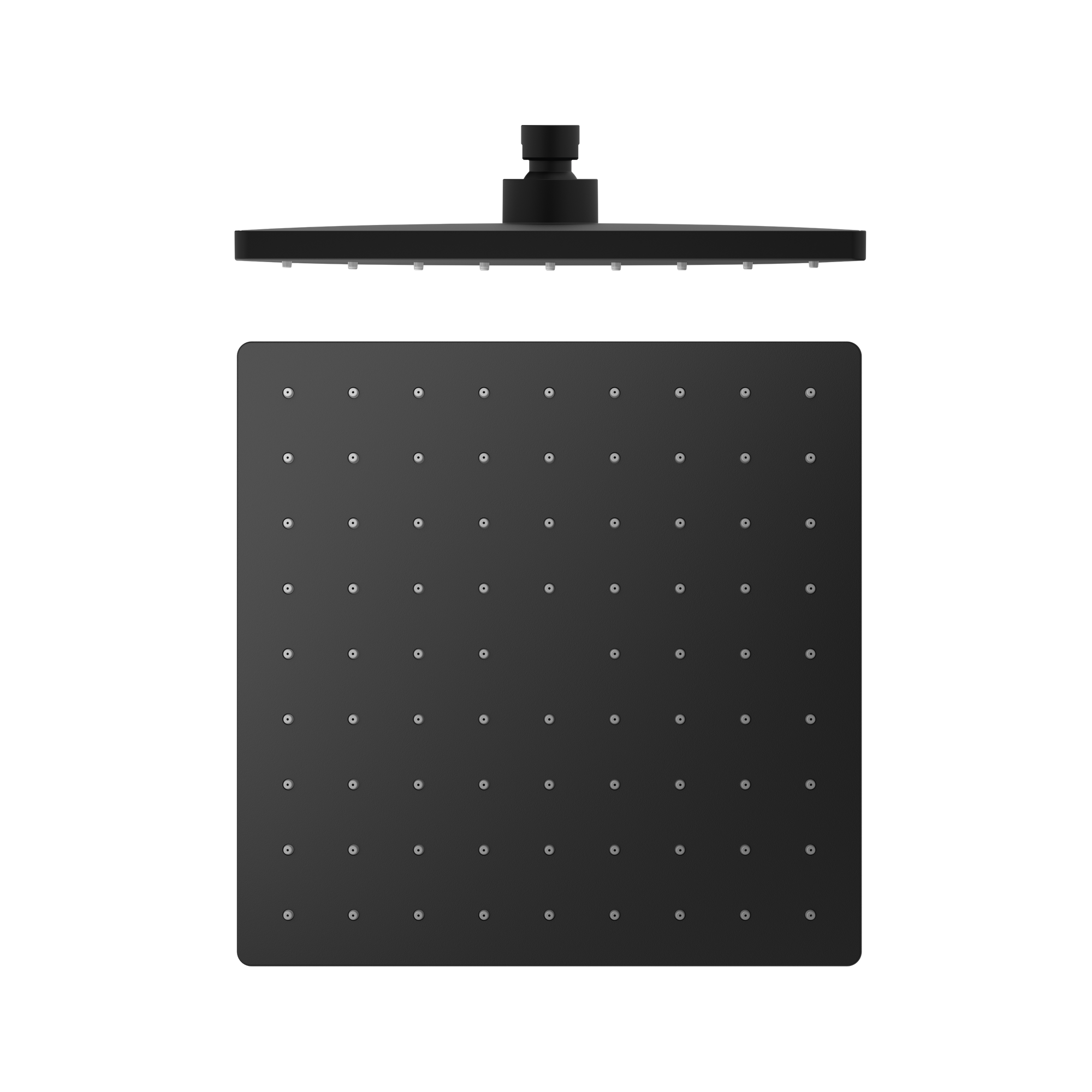 250mm ABS Square Shower Head Matte Black