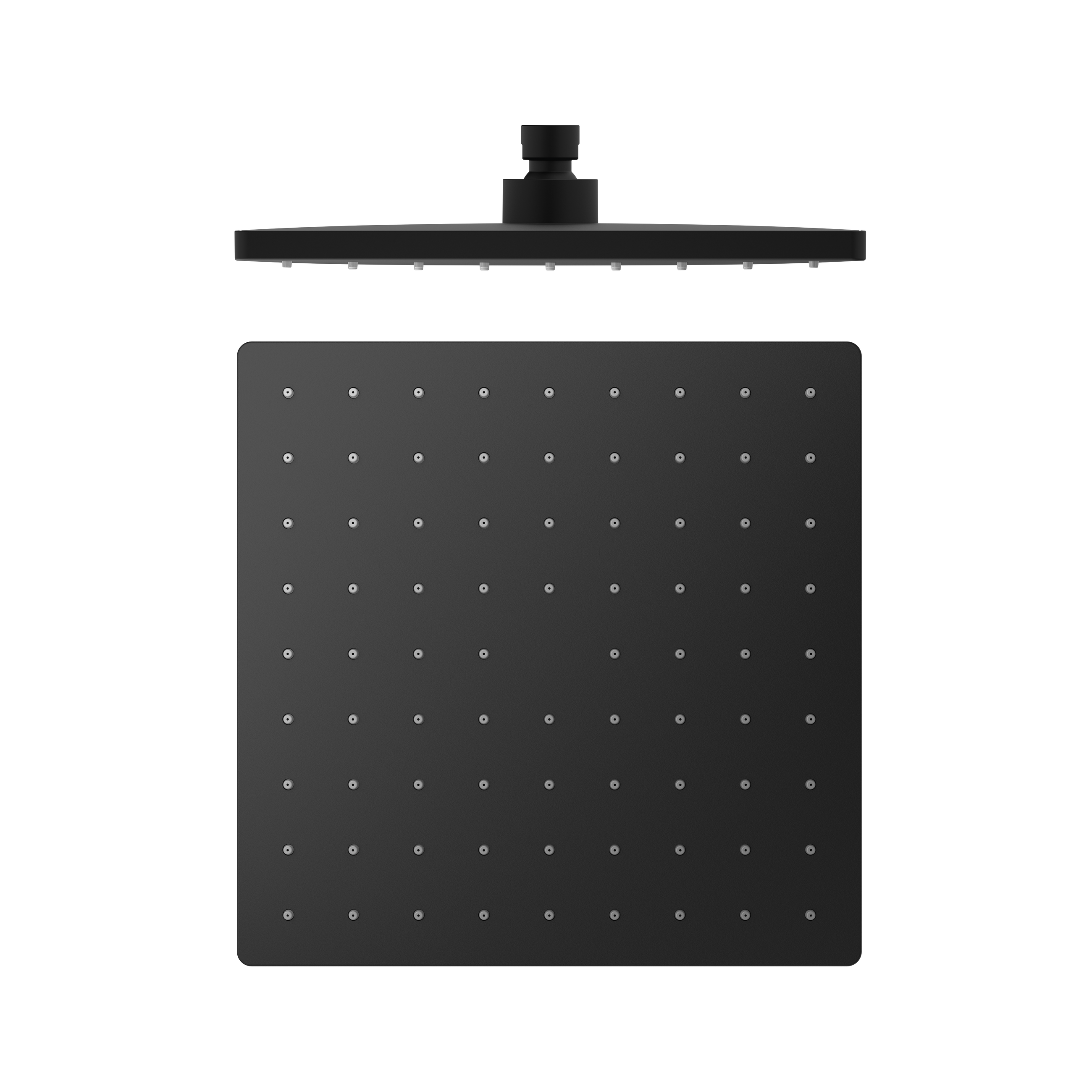 250mm ABS Square Shower Head Matte Black
