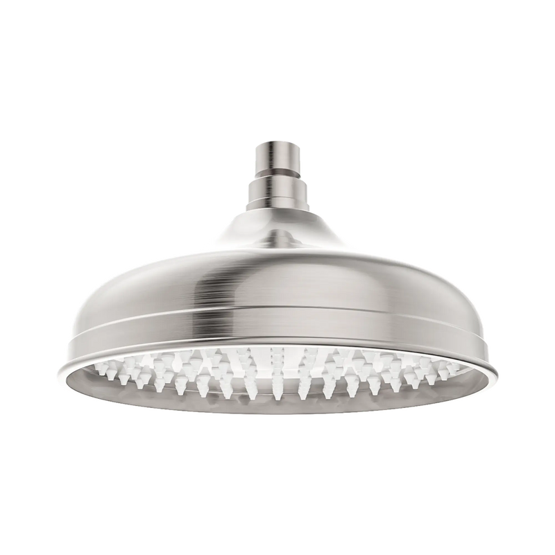 York 200mm Shower Head Brushed Nickel
