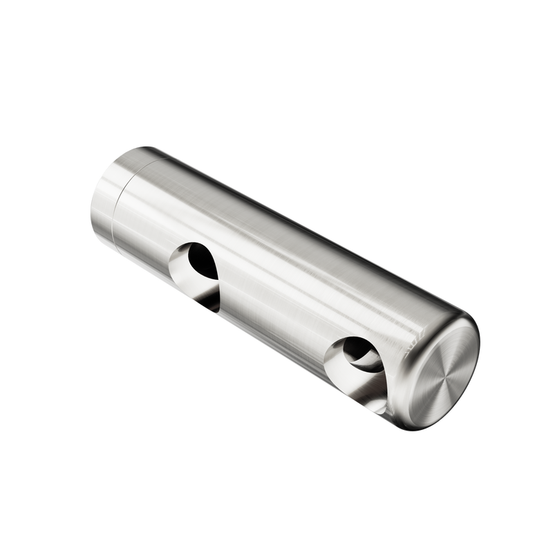 Mecca Care Make Your Own 25mm Grab Rail Double Towel Bracket Right Brushed Nickel