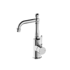 York Basin Mixer With White Porcelain Lever Chrome