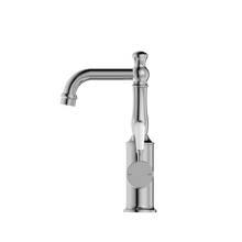 York Basin Mixer With White Porcelain Lever Chrome