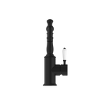 York Basin Mixer With White Porcelain Lever Matte Black