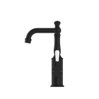 York Basin Mixer With White Porcelain Lever Matte Black