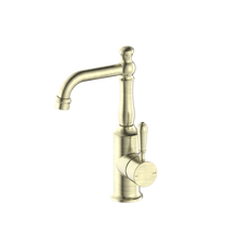 York Basin Mixer With Metal Lever Aged Brass
