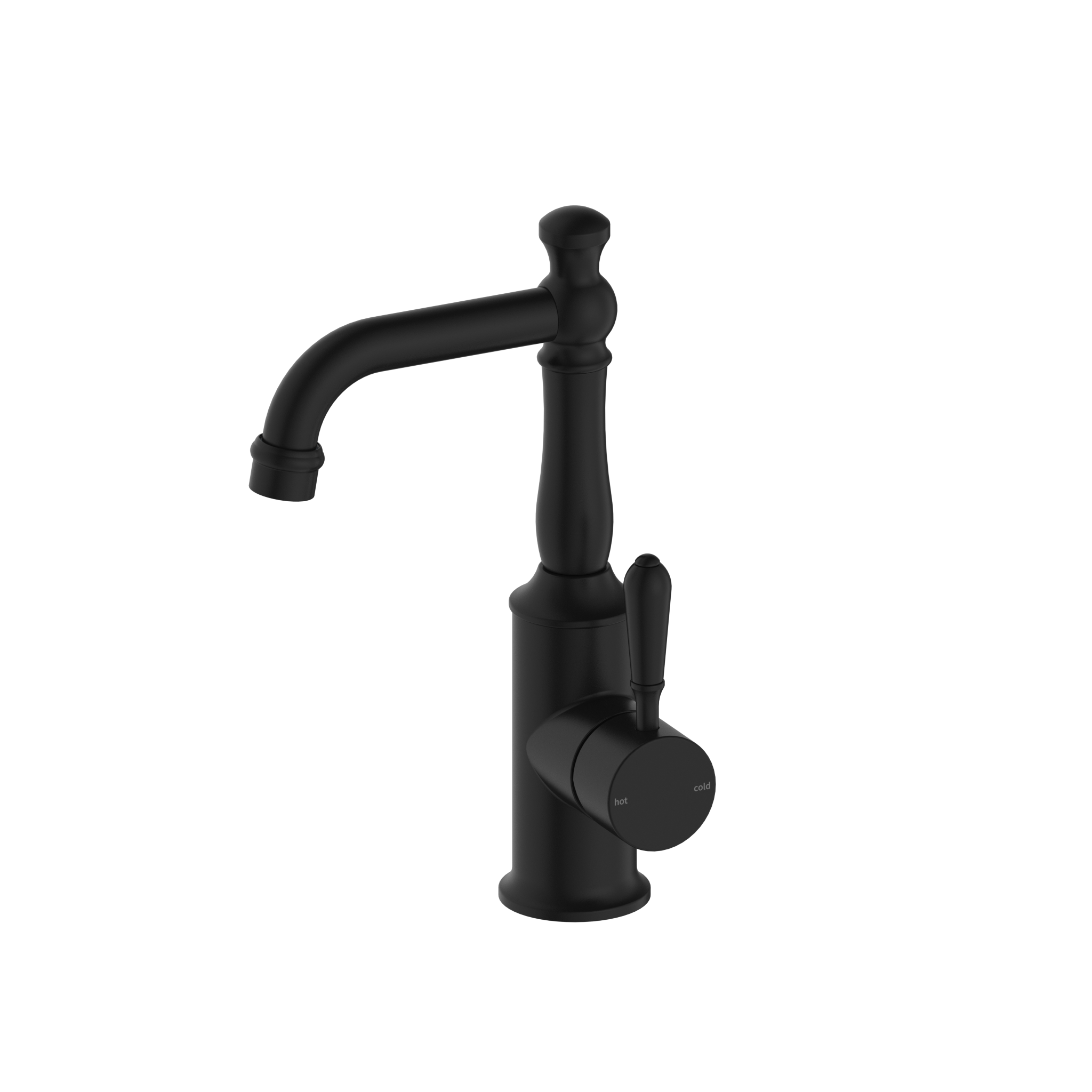 York Basin Mixer With Metal Lever Matte Black