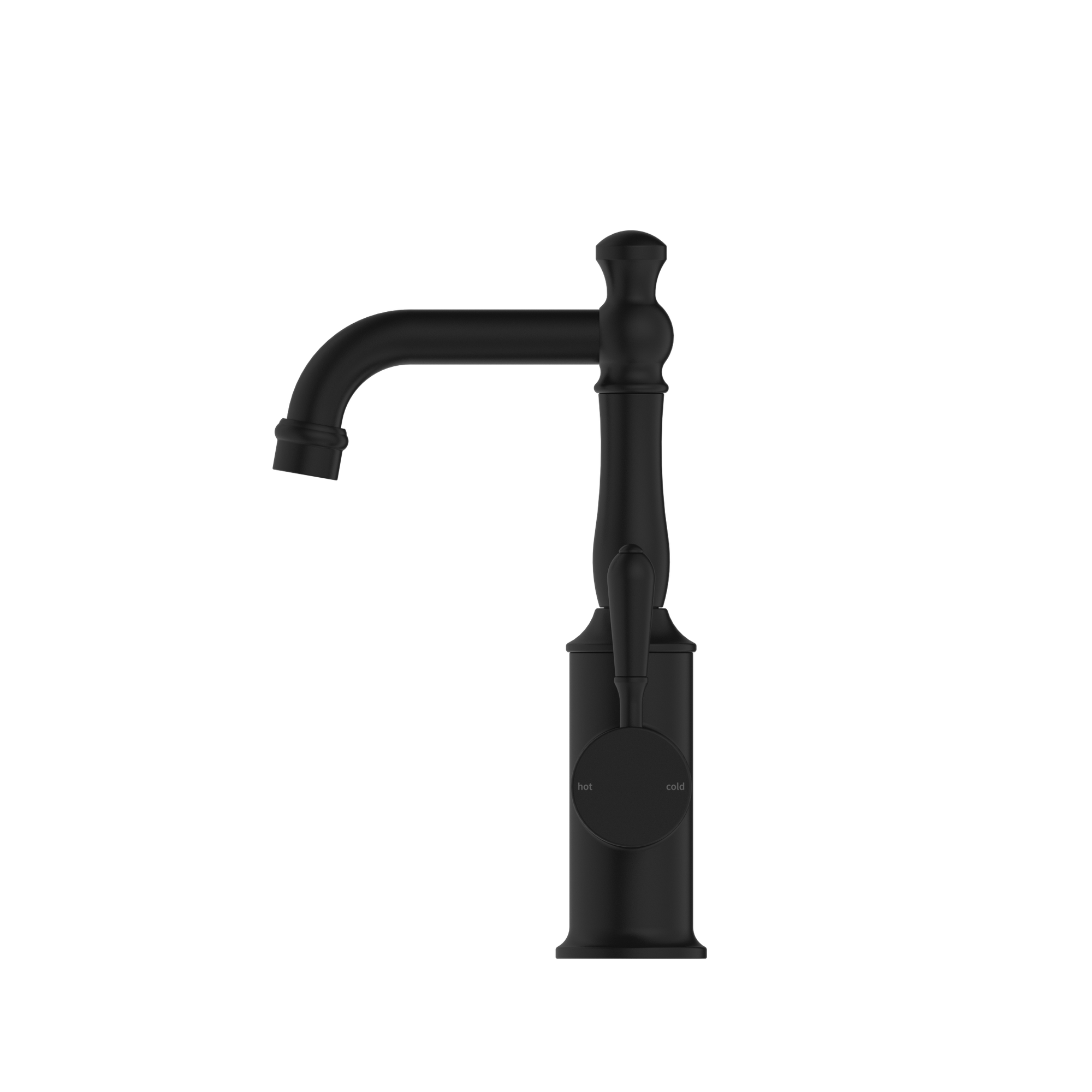 York Basin Mixer With Metal Lever Matte Black