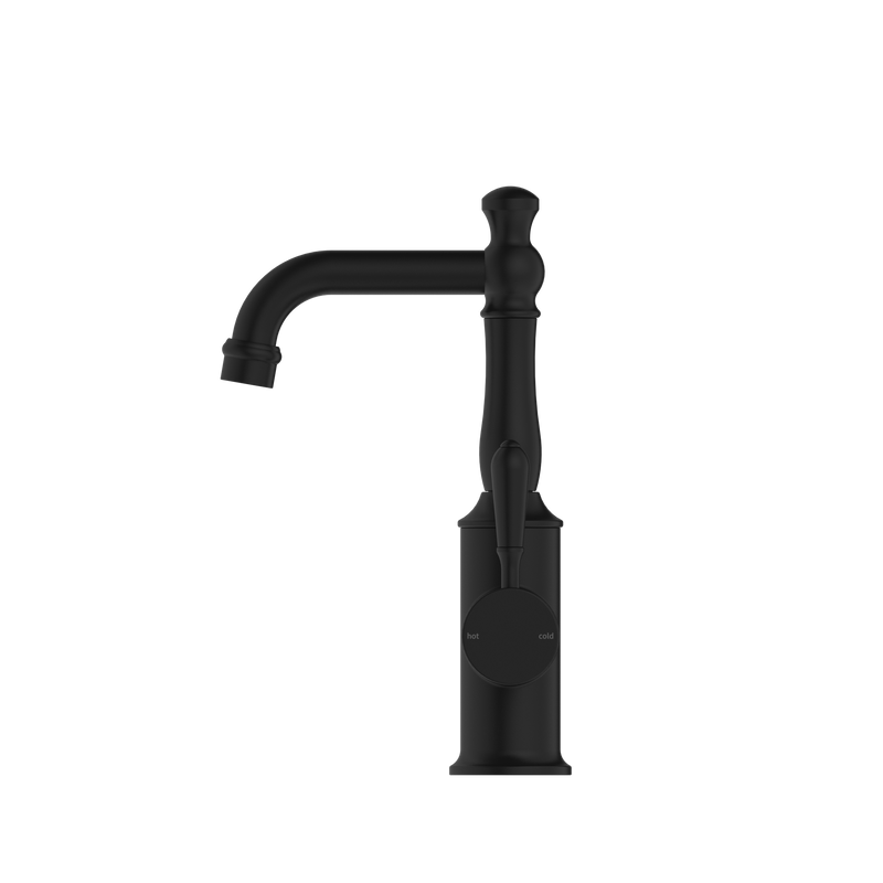 York Basin Mixer With Metal Lever Matte Black