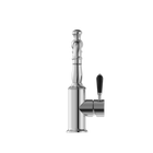York Basin Mixer With Black Porcelain Lever Chrome