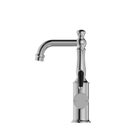 York Basin Mixer With Black Porcelain Lever Chrome