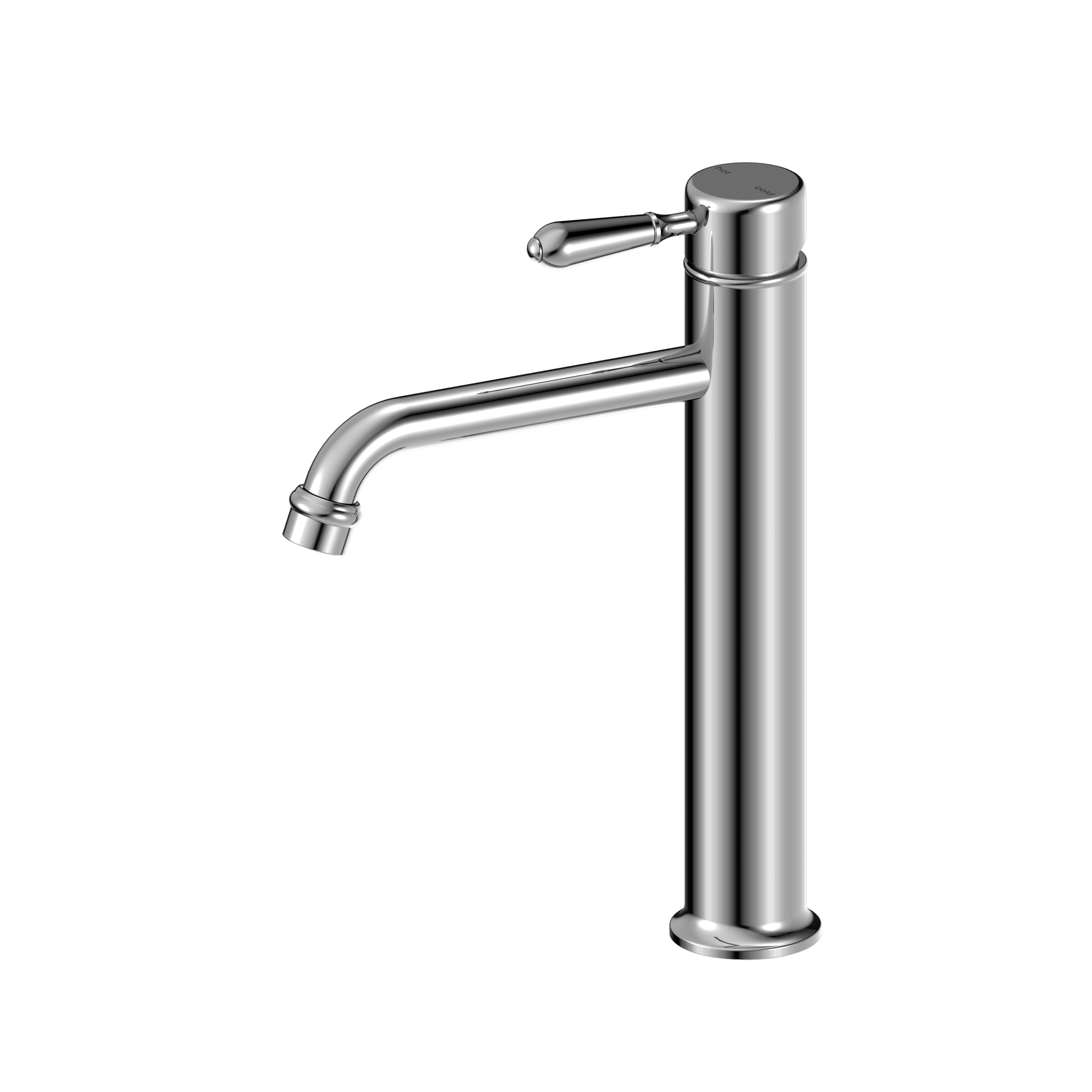 York Straight Tall Basin Mixer With Metal Lever Chrome