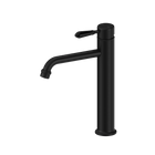 York Straight Tall Basin Mixer With Metal Lever Matte Black