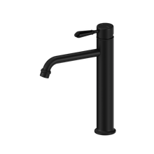 York Straight Tall Basin Mixer With Metal Lever Matte Black