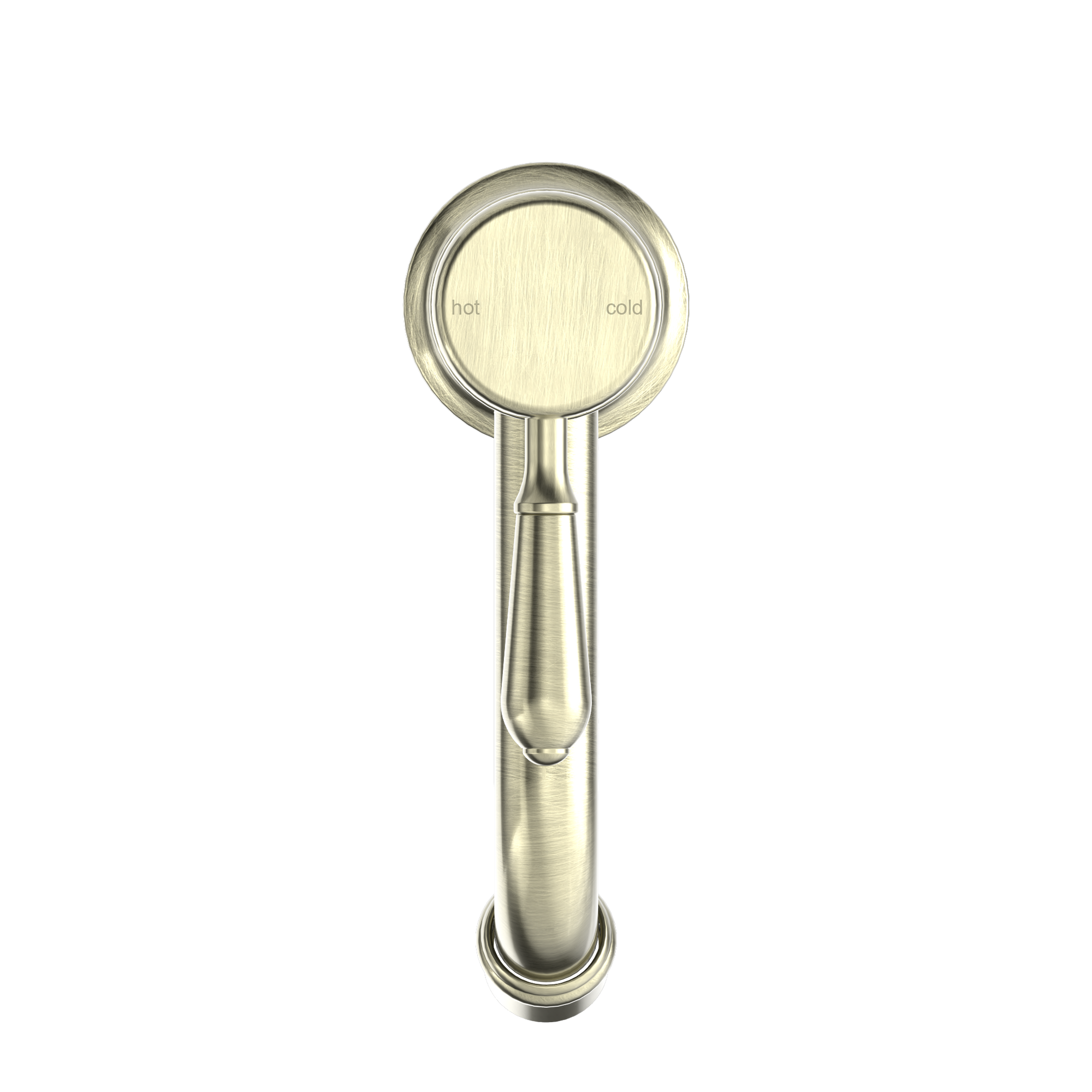York Straight Basin Mixer With Metal Lever Aged Brass