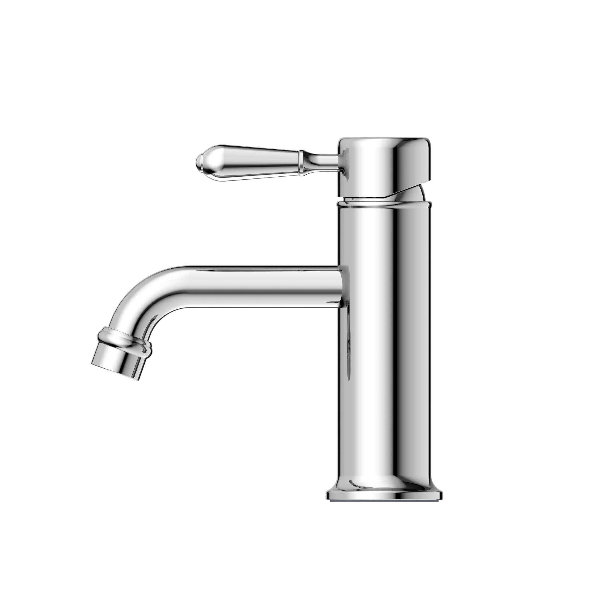 York Straight Basin Mixer With Metal Lever Chrome