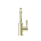 York Basin Mixer Hook Spout With Metal Lever Aged Brass
