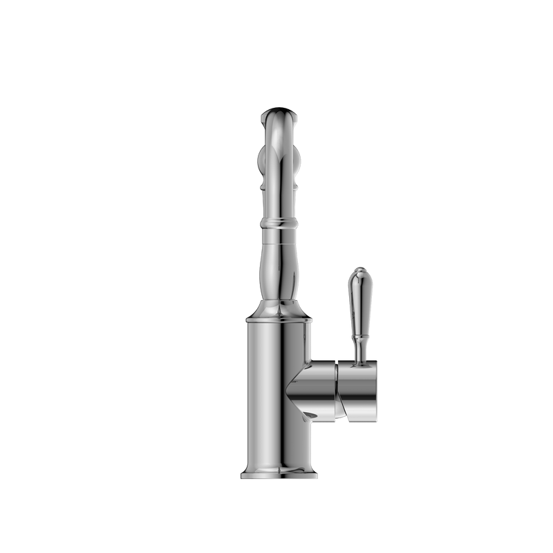 York Basin Mixer Hook Spout With Metal Lever Chrome