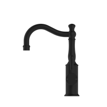 York Basin Mixer Hook Spout With Metal Lever Matte Black