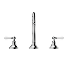 York Basin Set With White Porcelain Lever Chrome