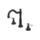 York Basin Set With White Porcelain Lever Matte Black
