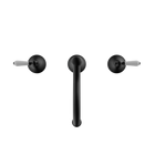 York Basin Set With White Porcelain Lever Matte Black