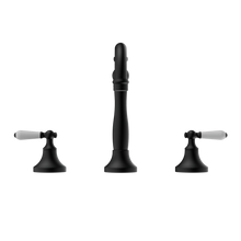 York Basin Set With White Porcelain Lever Matte Black