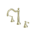 York Basin Set With Metal Lever Aged Brass