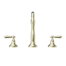 York Basin Set With Metal Lever Aged Brass