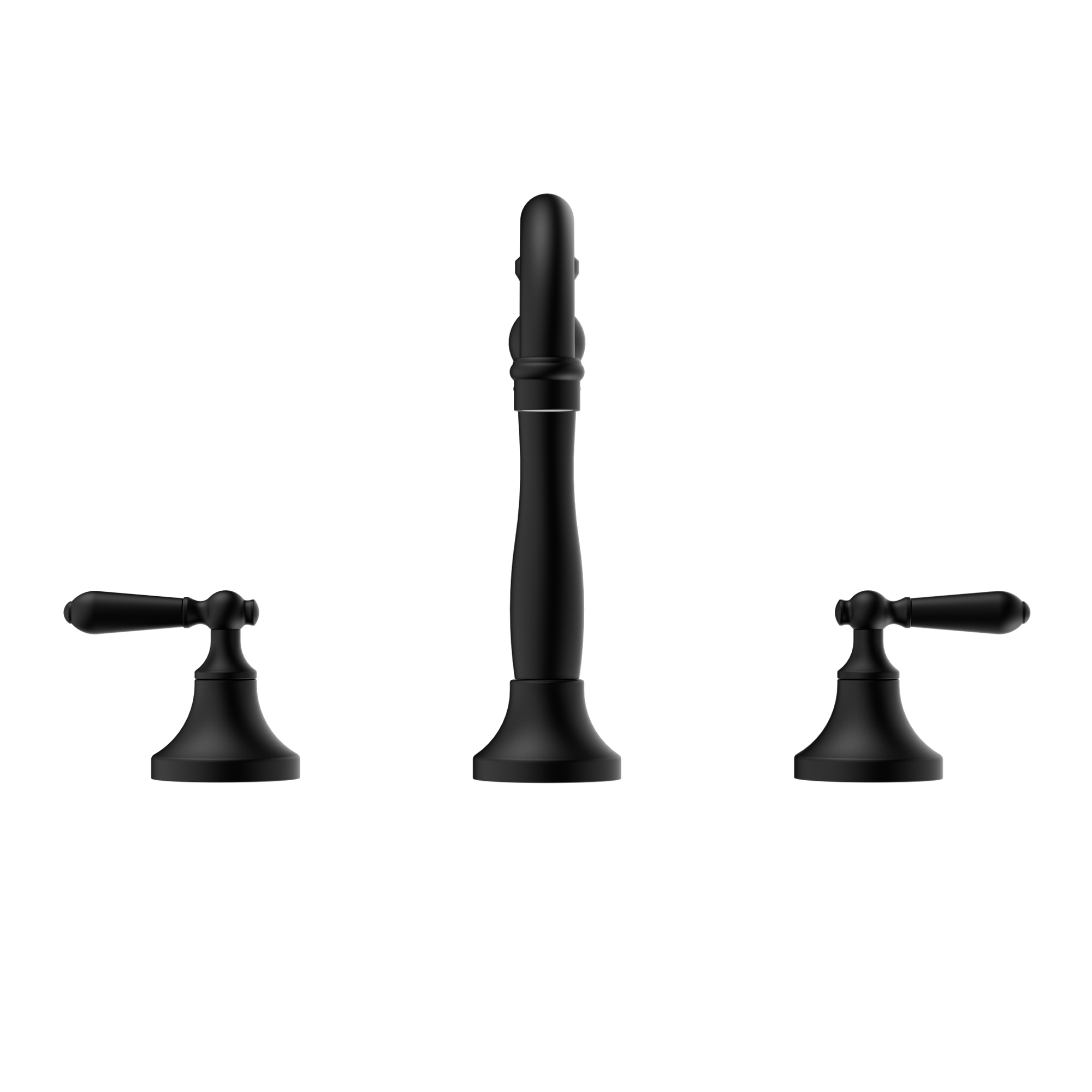 York Basin Set With Metal Lever Matte Black