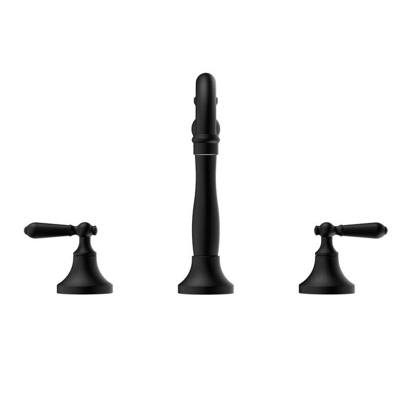 York Basin Set With Metal Lever Matte Black
