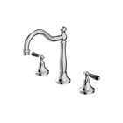 York Basin Set With Black Porcelain Lever Chrome