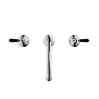 York Basin Set With Black Porcelain Lever Chrome