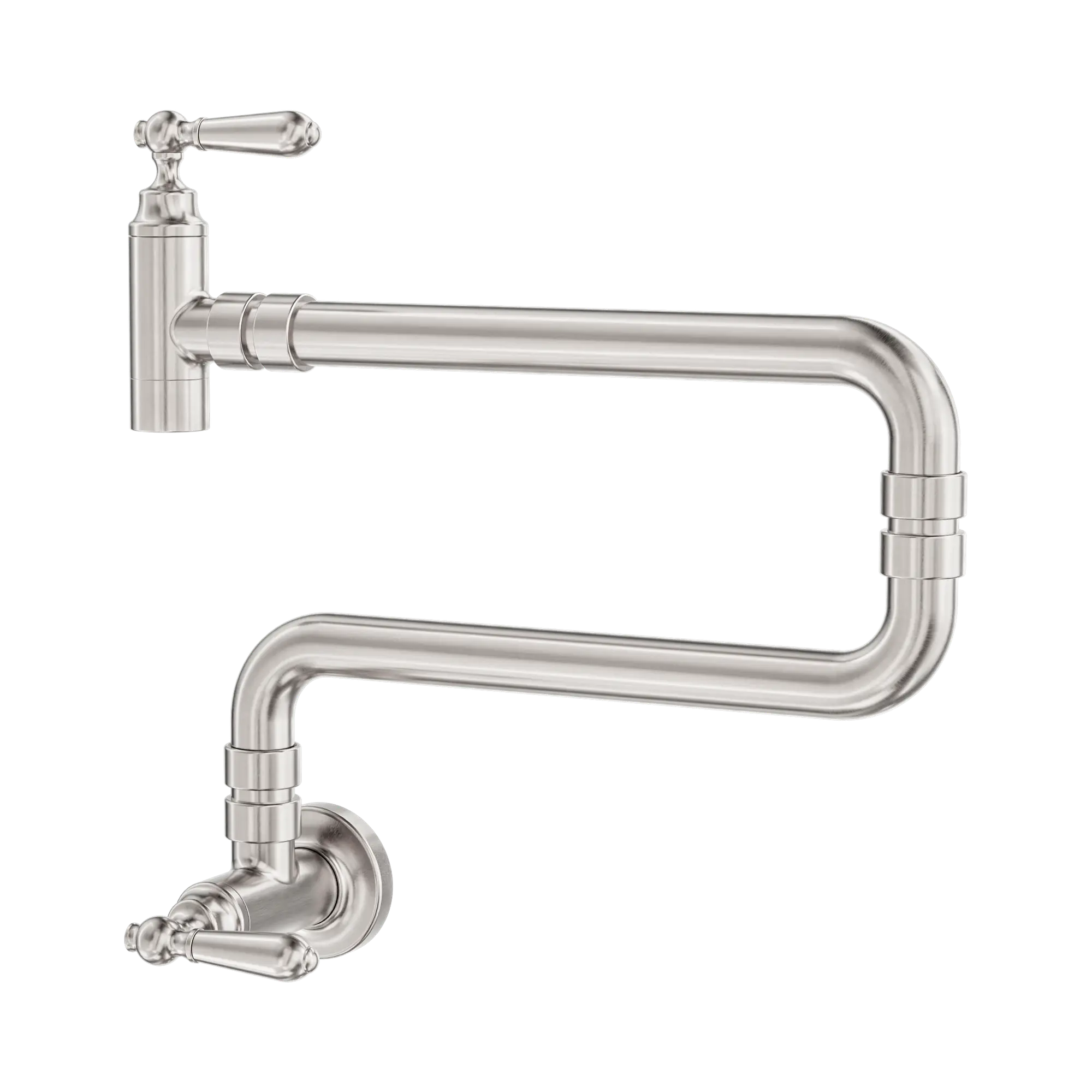 York Wall Mounted Pot Filler Brushed Nickel
