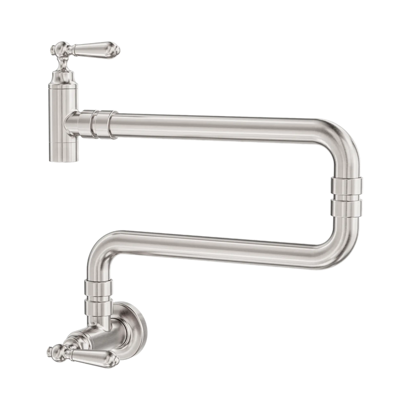 York Wall Mounted Pot Filler Brushed Nickel