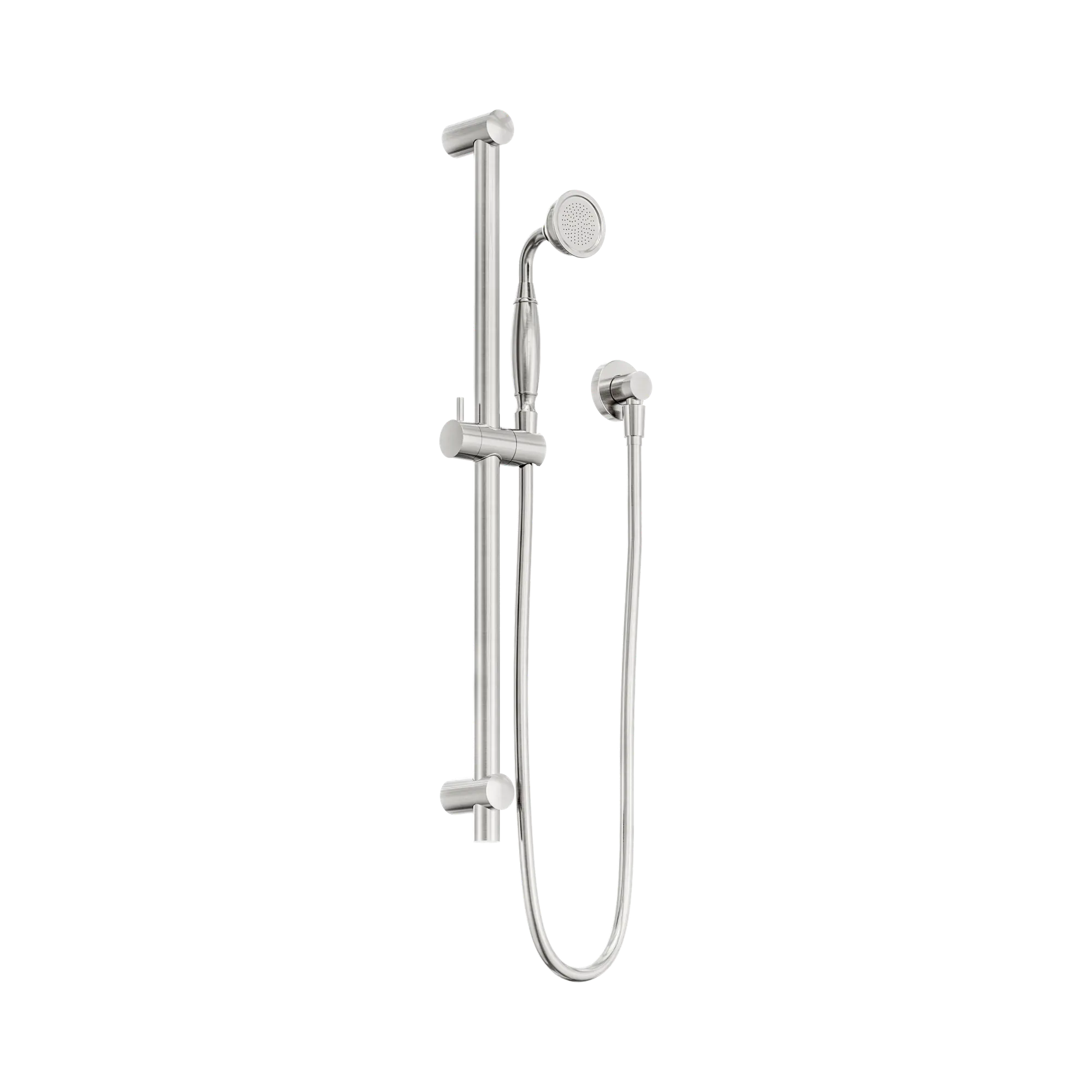 York Shower Rail With Metal Hand Shower Brushed Nickel
