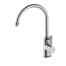 York Kitchen Mixer Gooseneck Spout With Metal Lever Chrome