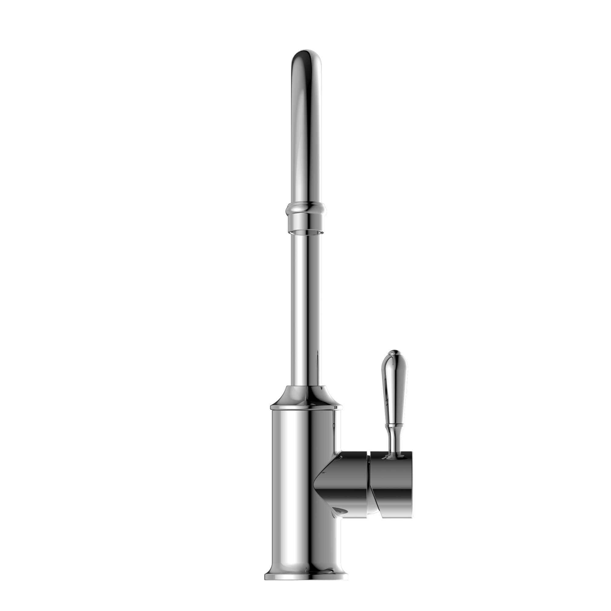 York Kitchen Mixer Gooseneck Spout With Metal Lever Chrome
