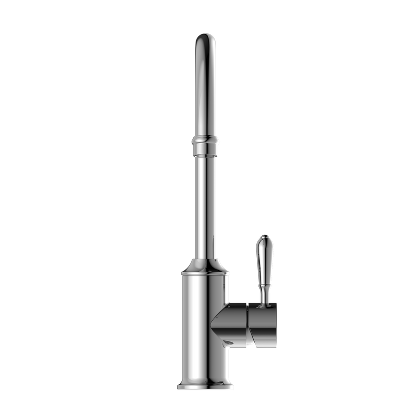 York Kitchen Mixer Gooseneck Spout With Metal Lever Chrome