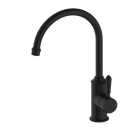 York Kitchen Mixer Gooseneck Spout With Metal Lever Matte Black
