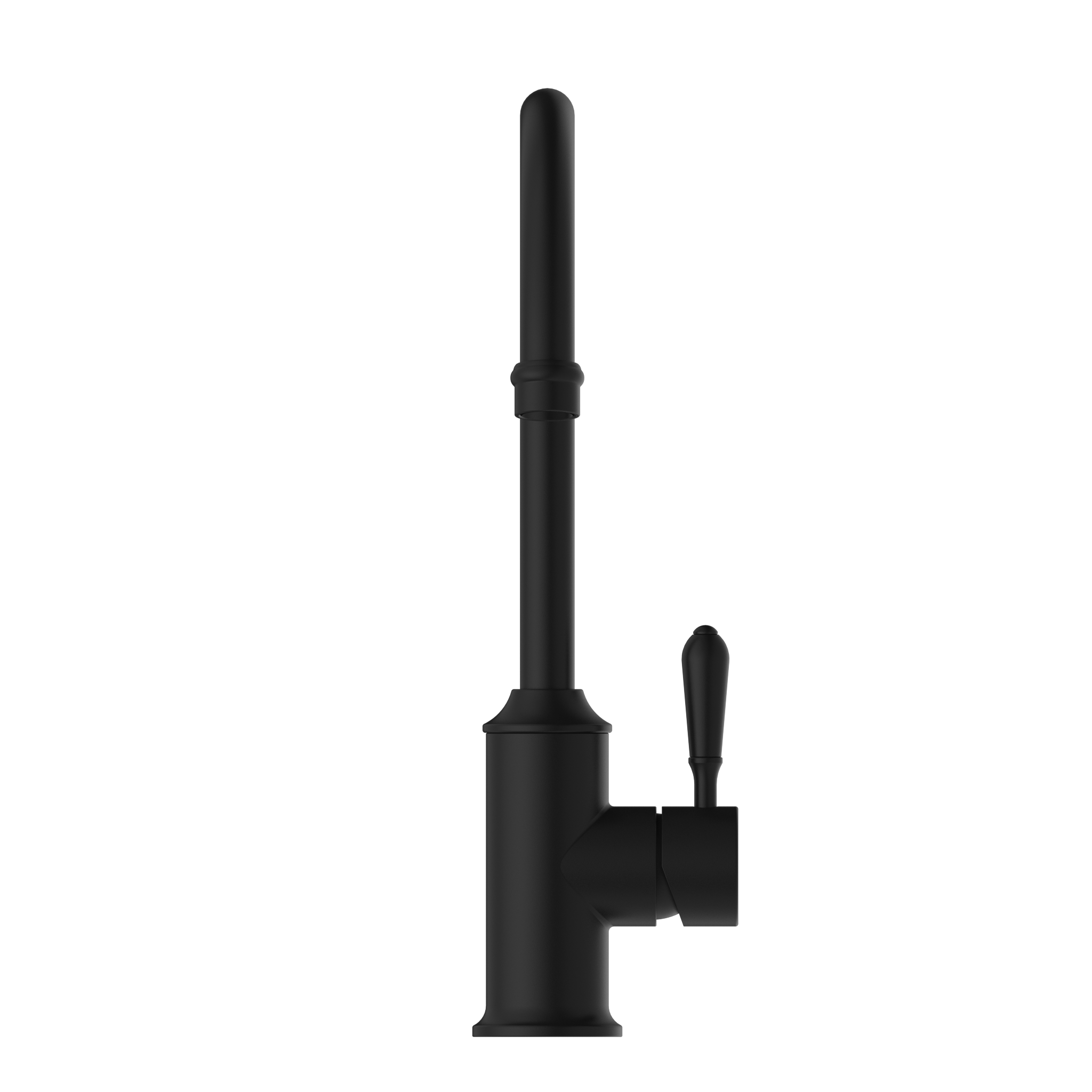 York Kitchen Mixer Gooseneck Spout With Metal Lever Matte Black
