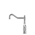 York Kitchen Mixer Hook Spout With White Porcelain Lever Chrome