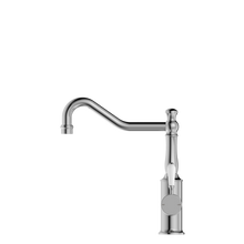 York Kitchen Mixer Hook Spout With White Porcelain Lever Chrome