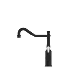 York Kitchen Mixer Hook Spout With White Porcelain Lever Matte Black