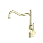 York Kitchen Mixer Hook Spout With Metal Lever Aged Brass