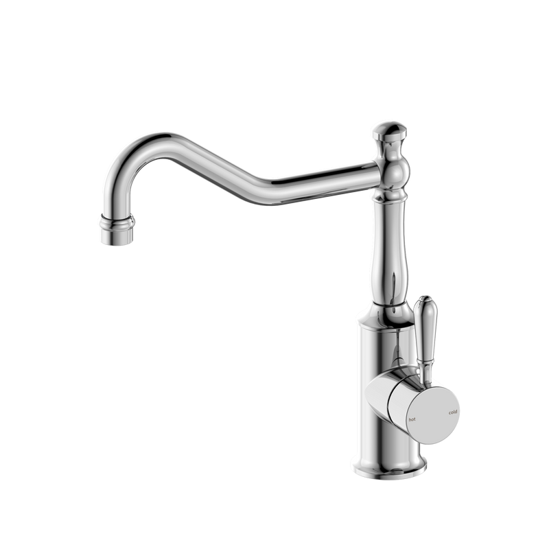 York Kitchen Mixer Hook Spout With Metal Lever Chrome