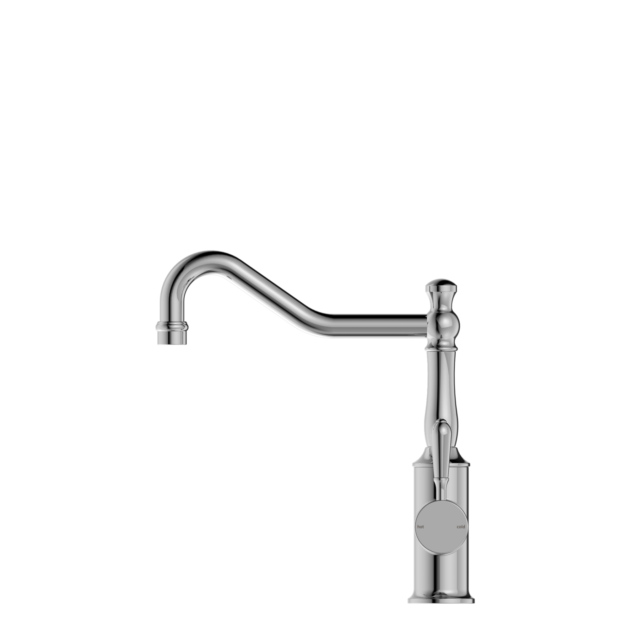 York Kitchen Mixer Hook Spout With Metal Lever Chrome