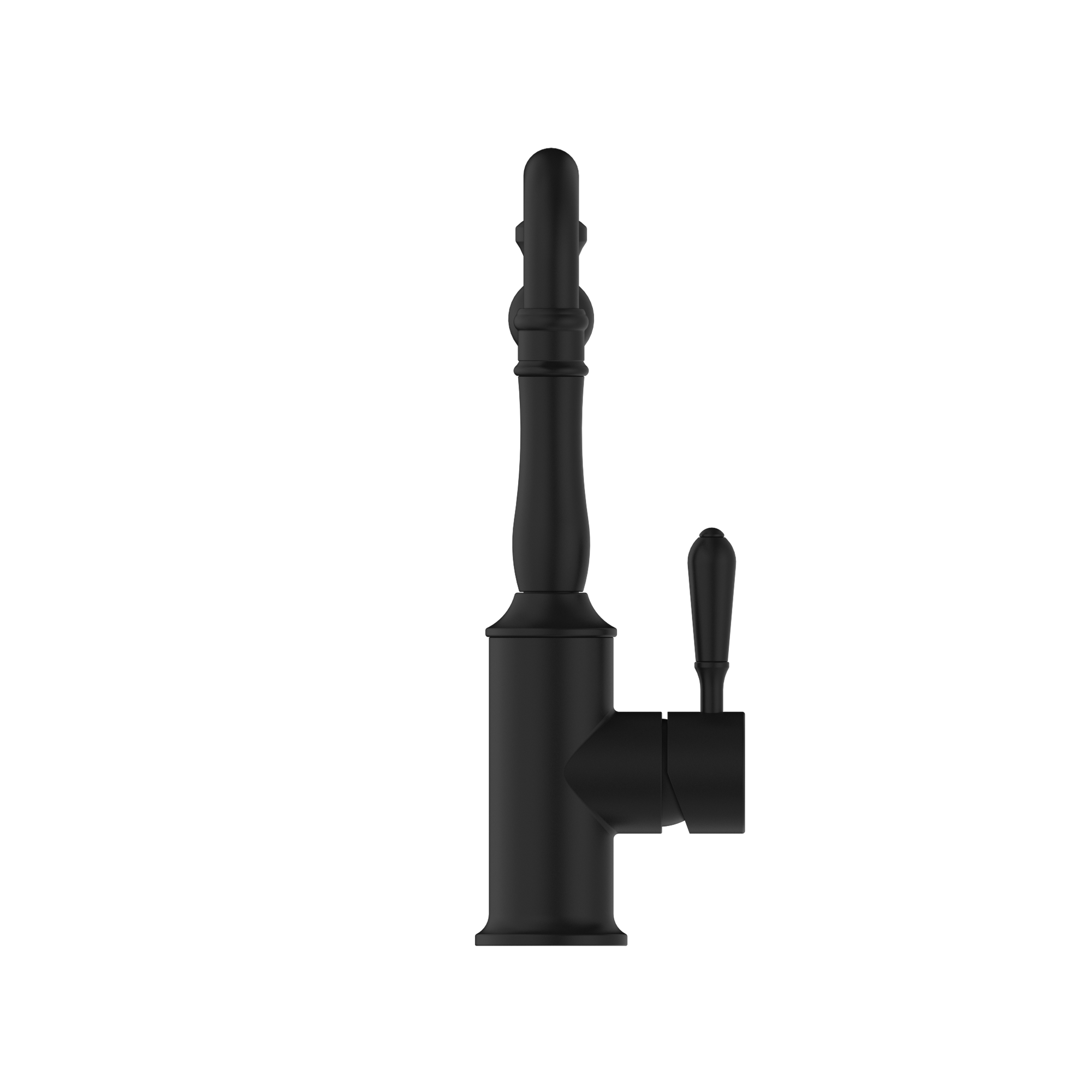 York Kitchen Mixer Hook Spout With Metal Lever Matte Black