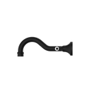 York Wall Basin Set With White Porcelain Lever Matte Black